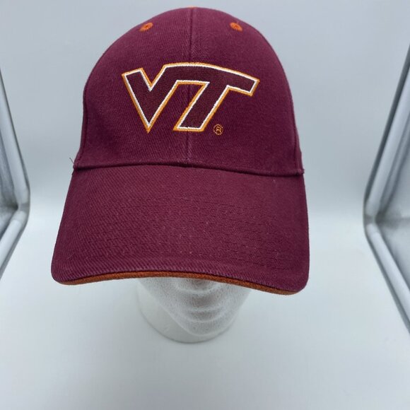 Signatures Other - Virginia Tech Hokies Maroon Cap Hat VT Hook & Loop NCAA Signatures
